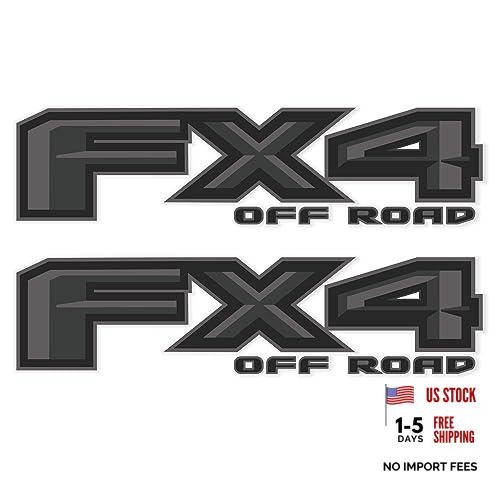 FX4 Off Road Bedside Decals Compatible with Ford F 4.3″ x 16.5″, F150 Charcoal