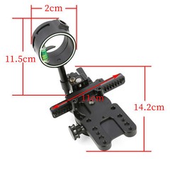 4x 6x 8x Compound Bow Sight 1 Pin Archery Micro Adjustable Pointer Adaptor Scope