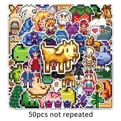 Mix 10/50 PCs Stardew Valley Game Luggage Notebook Laptop Car Gift Sticker