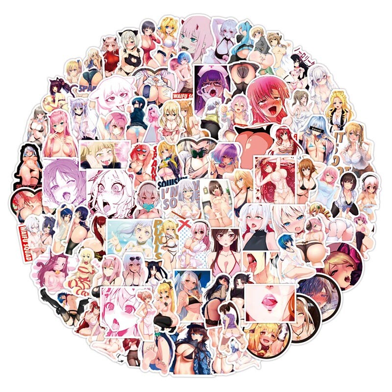 100Pcs Adult Stickers Pack Vinyl Skateboard Guitar Luggage Sexy Girls Decals Lot