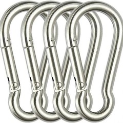20 PCS Stainless Steel Carabiners Spring Snap Hooks Heavy Duty Keychain Clip NEW