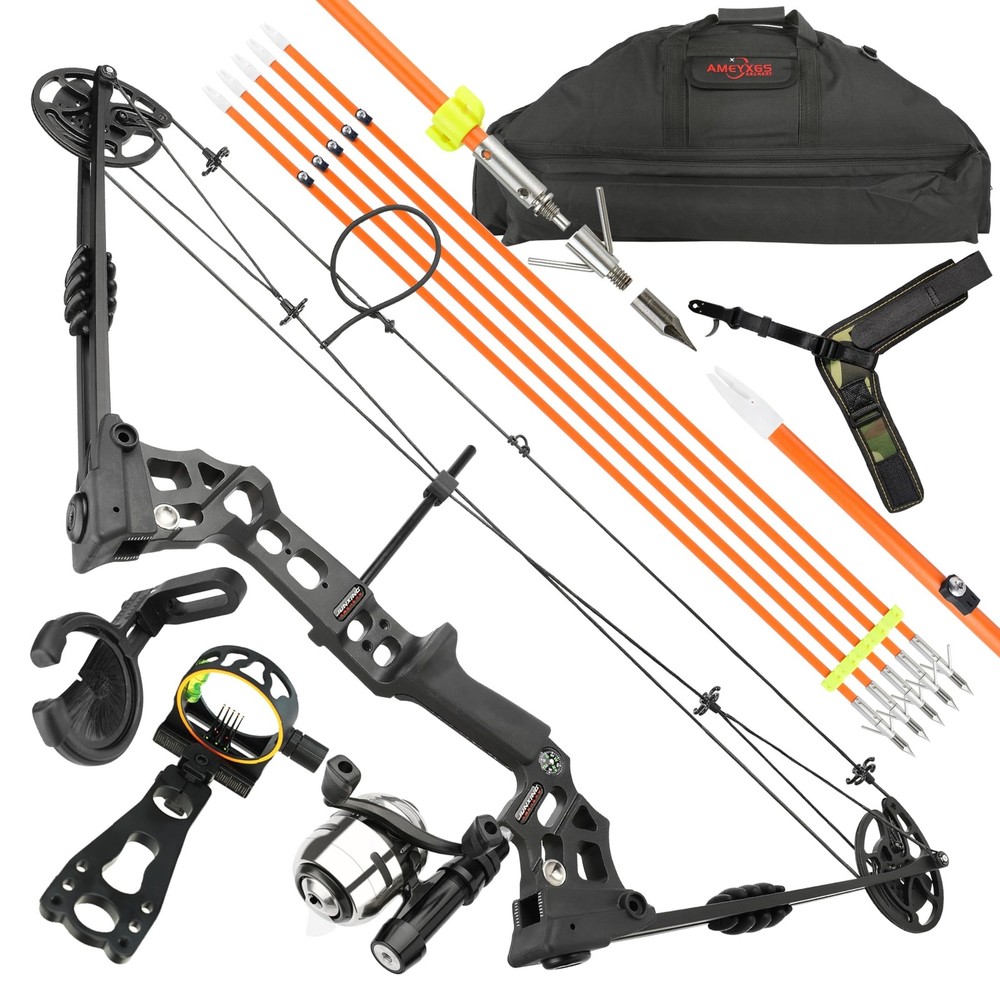 Compoundbow Bowfishing Kit 20-70lbs Huntingbow with Bowfishing Reel, Bow Fish…