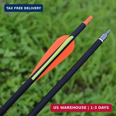 Carbon Arrow Hunting Arrows 26 28 30 Inch with 100 Grian Removable Tips for Comp
