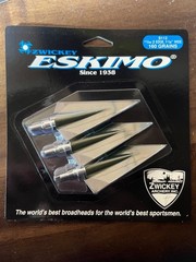 Zwickey Eskimo 2 Blade 11/32″ 160 Grain Screw In Broadheads – 3 Pk