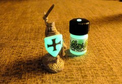 Glow-On AQUA Glow Paint For Gun Sights, Fishing Lures 2.3 ml vial, Bright!