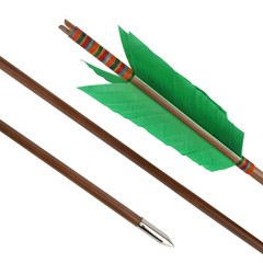 33» Archery Bamboo Arrow 4 Feather Longbow Traditional Recurve Bow Tips Hunting