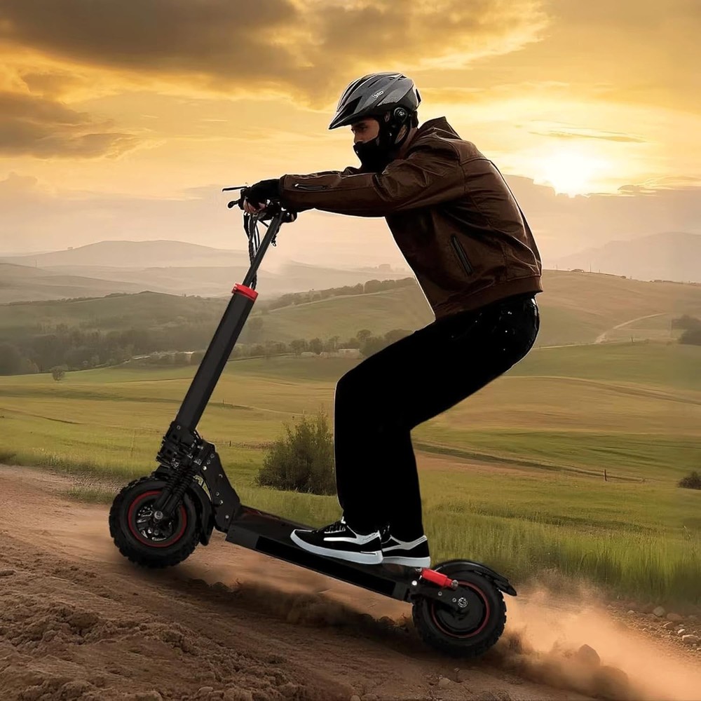 Electric Scooter Adult with Seat 1200W motor 11»Off Road 34MPH 48V/18AH Battery