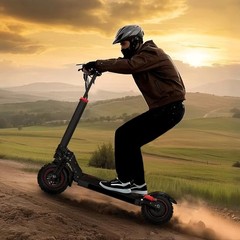 Electric Scooter Adult with Seat 1200W motor 11»Off Road 34MPH 48V/18AH Battery
