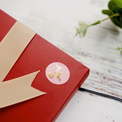 500 Blush Gold 1″ Round Self Adhesive Thank You STICKERS DIY Craft Favors Labels