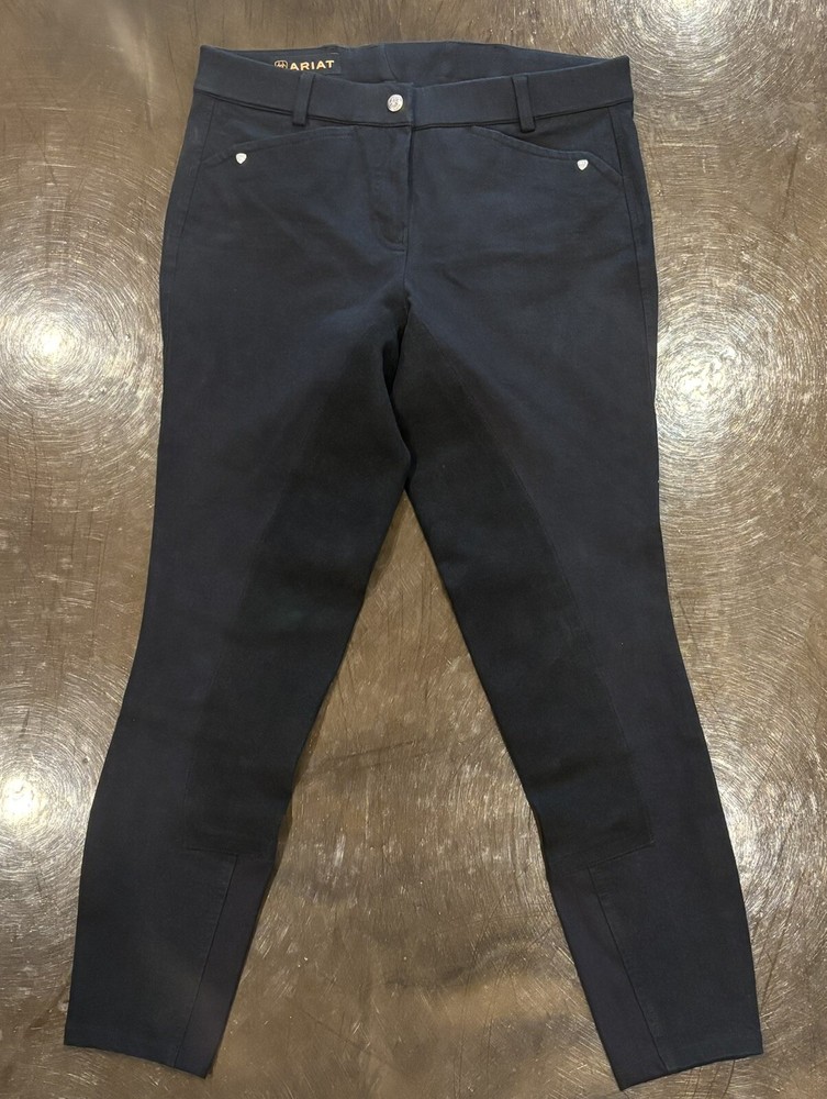 ARIAT Women’s Equestrian Horse Riding Breeches, Black, Size 22R, Cotton Blend.