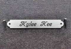 SADDLE PLATE 2 1/2″ x 3/8″ Custom Engraved Solid Nickel Silver Bridle or Brow