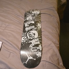Kayo Flip Out Skateboard Deck Black w/ Jumpman Logo & White Kayo Graphic