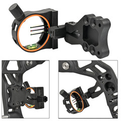 3-Pin 0.019 Fiber Optics Bow Sight with Rheostat Light for Compound Recurve Bow