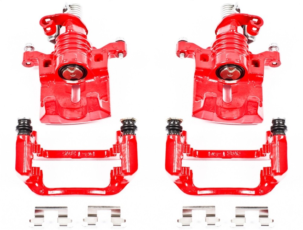 Power Stop Rear S5010 Pair of High-Temp Red Powder Coated Calipers for Buick …