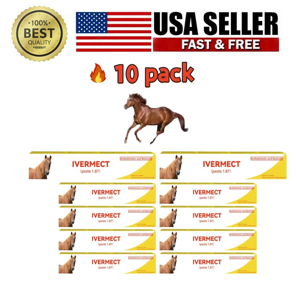10 Pack In Box Paste Horse Dewormer Apple Flavor wormer EXP 1/2028