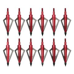 12Pcs 20» Archery Carbon Crossbow Bolt Arrows+12Pcs 100Grain Broadheads Hunting