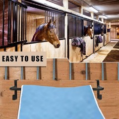 36 Inch Blanket Rack with Tack Rack,Portable Blanket Bar for Hang Horse Blanket