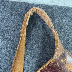 Vintage Leather Archery Arrow Quiver Brown Hip Belt Quiver Fringe Zipper Pocket