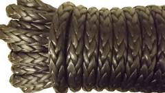 NEW 3/8″x 27′ Dyneema Winch Line, Synthetic Pulling Rope, 12-Strand Braid