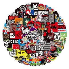 10/50/100pcs Classic ROCK Stickers Graffiti Music Band Decals for Ipad Guitar