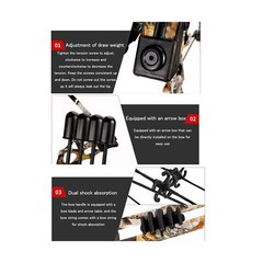 Compound Bow 20-70lbs 17″-29.5″ Let-Off 70% Archery Hunting Equipment Max Spe…