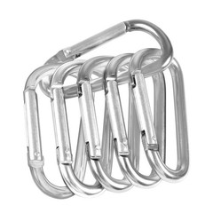 50PCS Aluminum Carabiner Key Chain Clips Hook 3″ Large D Shape Spring Snap Lot