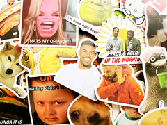 10-100 Throwback Memes and Funny References Sticker Pack Waterbottle Laptop