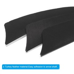 Arrows Vanes 50 Pack 3 Inch Arrow Feather Right Wing Black for DIY