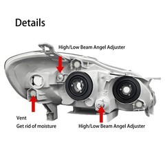 Pair Headlight Assembly Set For 2003 2004 2005 2006 2007 2008 Toyota Corolla …