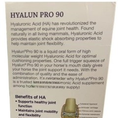 Hyalogic Hyalun PRO 90 – Equine Joints – 90 Days– 30mg Pure Hyaluronic Acid (HA)