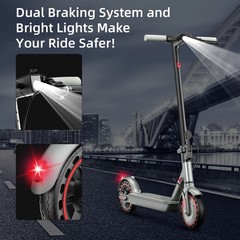 Adult Foldable Electric Scooter Max Speed 19MPH,350W Powerful Motor Long Range