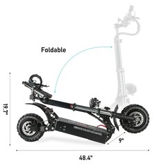 Electric Scooter for Adult 5600W Dual Motor 50MPH 60V 27AH Folding Fast Escooter