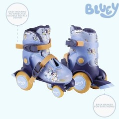 Bluey Kids Training Roller Skates Combo Pack,Adjustable Sizing,Size 9-12,Unisex
