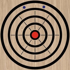 Epakh Axe Throwing Target Template Stainless Steel Black, Blue, Red