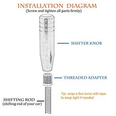 5.12″ Weighted Gear Knob Shifter Handle, Aluminum Alloy Car Stick Shift Silver