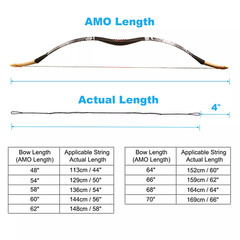 Archery Strings 53/54/57/58 inch Bowstring 12 Strands Recurve Bow Hunting Tool