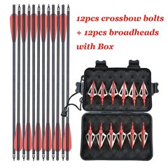20 in Crossbow Bolts Carbon Crossbow Arrows +/OR 100 Grain Hunting Broadheads