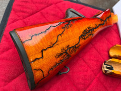 Custom Fractal Burned Romanian ak wood stock set surplus for AGE/GBB airsoft