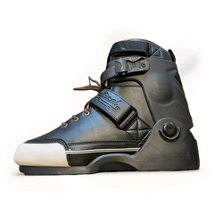 K2 Unnatural Skate Sz Us 11.5 Black Brown Leather Aggressive Inline Roller Blade