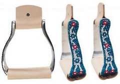 Western Horse Saddle Bling! Aluminum Adult Fancy Stirrups w/ Crystal Rhinestones