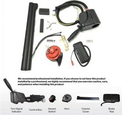 9-Pin 12V Golf Cart LED Light Turn Signal Kit w/Horn Brake Hazard Light Switch,