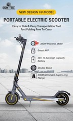 OKK-TEK V8 Electric Scooter 350W 36V 10.5aH Battery 15MPH 20.5mi Range 8.5″ Tire