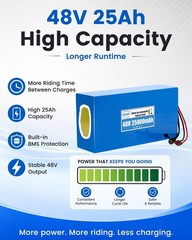 48V 25Ah Lithium Battery Pack Rechargeable for 48V Electric Bicycle Systems