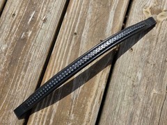 NEW High Quality Black Leather SILVER GLITTER Dressage Browband – F/S – 15.5″ L