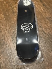 Bam Margera Signed Skateboard Deck Skull Graphic Purple 8.25