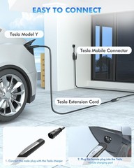 EV Charger Extension Cable for Tesla, Up to 50A 21FT 240V 12KW NACS Extension Ca