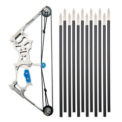5.9″ Compound Bow and Arrow Set, Mini Archery Bow Set with 12 Arrows, Left an…