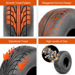145/70-6 Go Kart Street Mini Bike ATV Tires, 4 PR 145 70-6 Off-Road Tires, Tubel