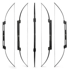 ZSHJGJR 58″ Folding Bow Tactical Survival Bow 35lbs with Aluminum Alloy Riser…