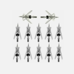 12pcs Archery broadheads 100 Grain Points Recurve Bow Turkey Hunting Arrowheads